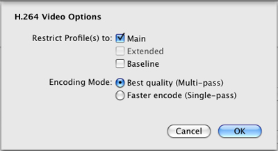 PcP Encodings - MPEG-4 LAN - Video Settings - Advanced Options